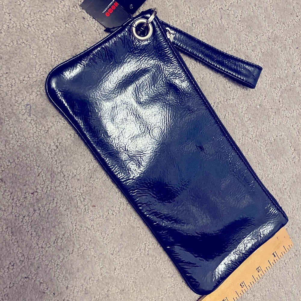 HOBO International Glossy Blue Wristlet